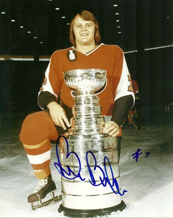 BILL BARBER SIGNED PHILADELPHIA FLYERS STANLEY CUP 8x10 Photo Poster painting! Autograph