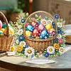 Diamond Painting Acrylic Easter Egg Flower Tabletop Ornaments Decorations for Adult Beginner Home Decor DIY Crafts Gift