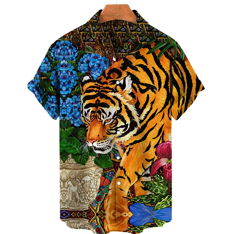2024 Summer New Men's Printed Short-Sleeve Shirt