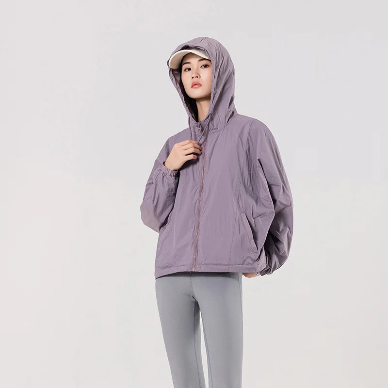 Toloer Ten-Twenty Fall Thin Hooded Trench Coat Bat Sleeve Sun Protection Suit Outdoor Short Jacket Jacket Women-Outfit Ideas