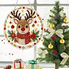 Cute Christmas Reindeer 2D Flat DIY Diamond Painting Pendant 9.84x9.84in