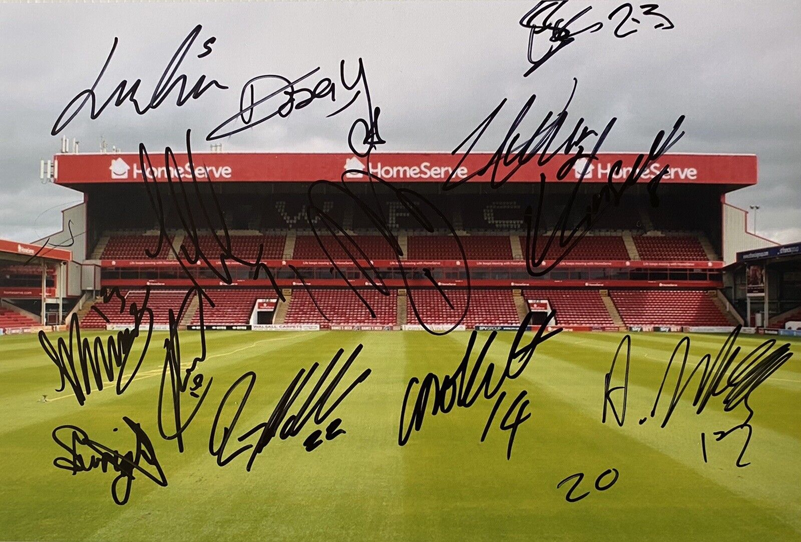 Walsall 12x8 Photo Poster painting Signed By 2020/21 Squad Inc Gordon, Lavery, Exact Proof