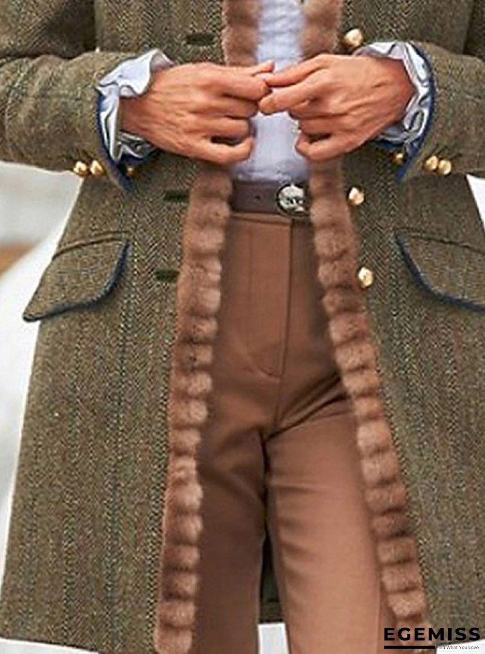 Casual Solid Color Stand Collar Long Sleeve Coat | EGEMISS