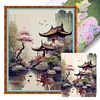 Watercolor Buildings - 11CT Stamped Cross Stitch 40*50cm/15.75*19.69in