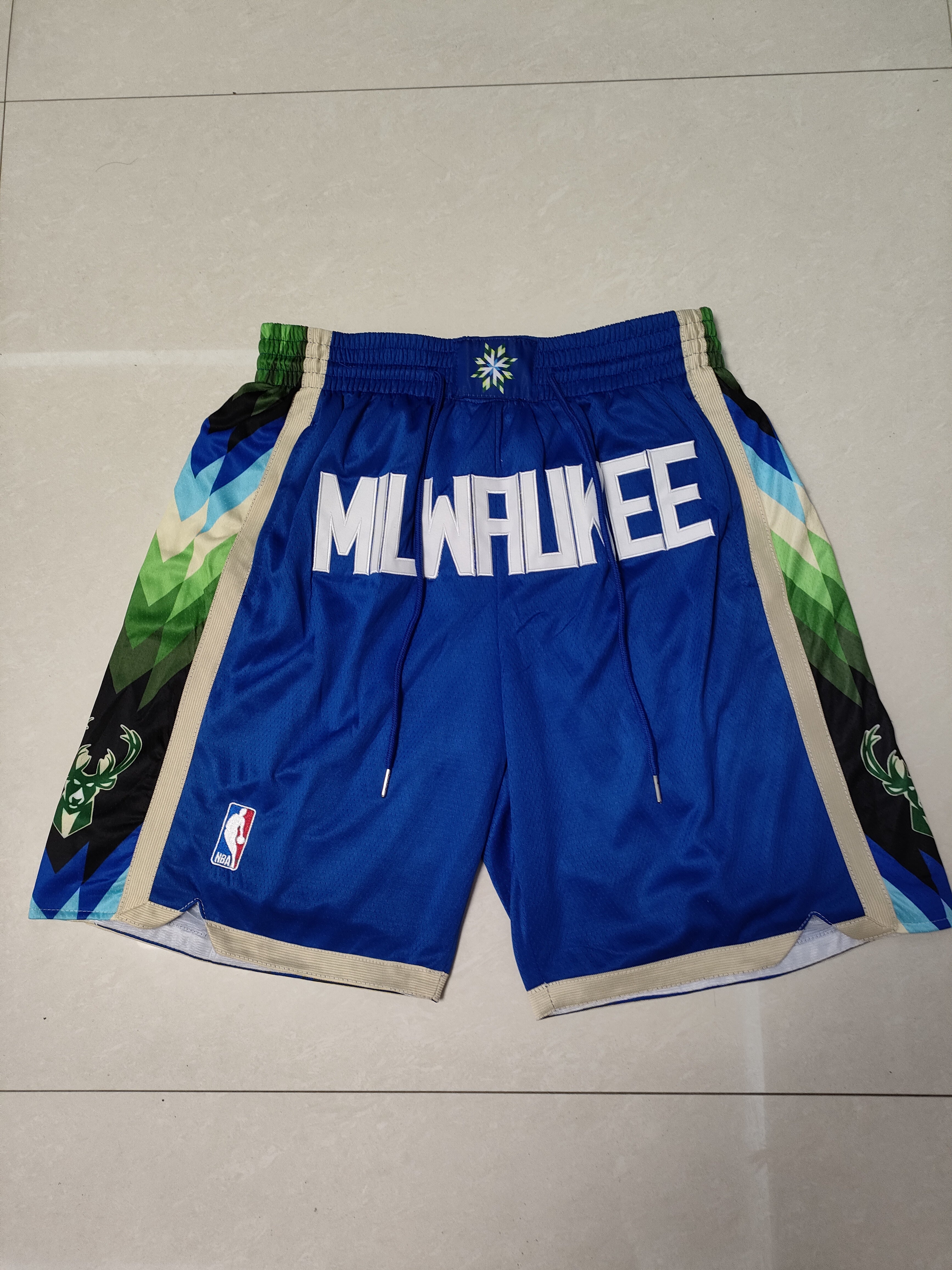 Milwaukee Bucks Blue City Edition Pocket Pants Shorts