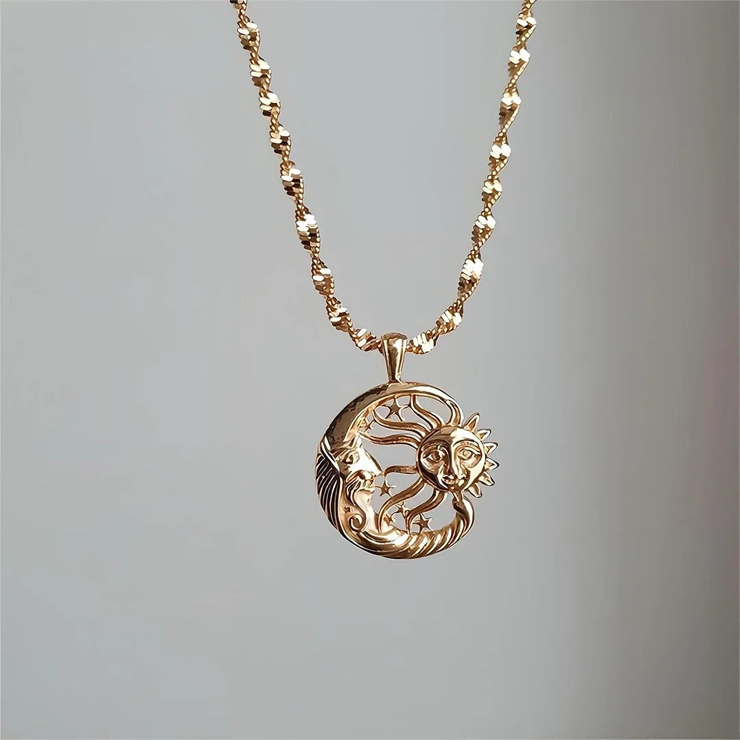 Sun and Moon Celestial Necklace