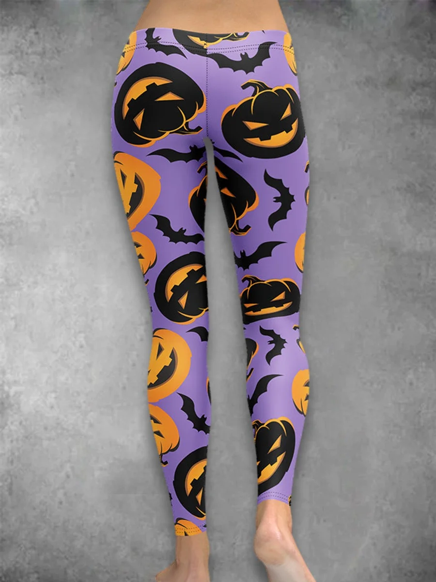 Women's Halloween Print Casual Stretch Leggings