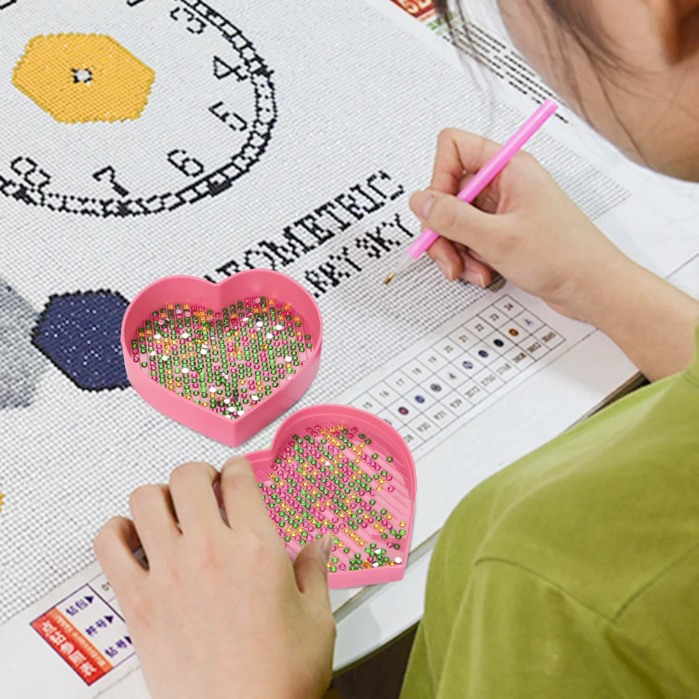 Diamond Painting Tray Heart-shaped Rhinestone Drill Plate