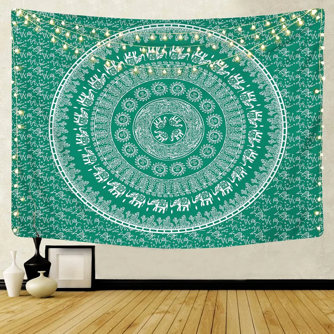 Large Mandala Pattern Indian Tapestry Wall Hanging Decoration Bohemian Beach Towel Polyester Thin Blanket Yoga Shawl Travel Mat