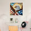 Glass Painting Eagle-11CT Stamped Cross Stitch 45*45cm/17.72*17.72in tapestrymarket