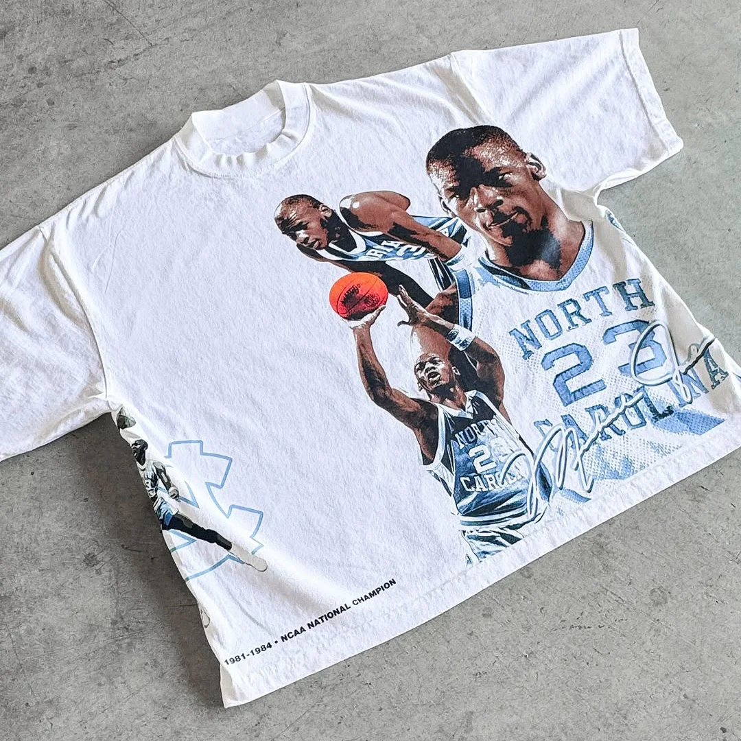 Unisex Vintage Basketball Oversized T-Shirt