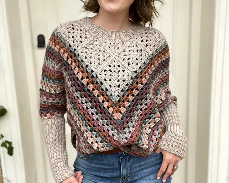 Granny Square Sweater & Wrap PDF Pattern