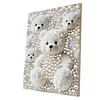 DIY Pearl Painting White Bear for Home Decor with Frame(30x40cm)