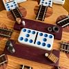 Handmade Mexican Train Domino Hub - Red Oak, Cedar & Purple Heart