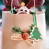 5Pcs Christmas Tree - Cross Stitch Wood Embroidery 10cm