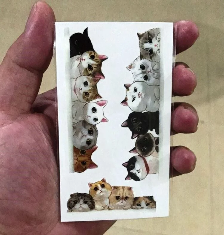 Temporary Tattoo sticker Alice In Wonderland Cheshire Cat Ink painting watercolor flash tatoo fake tatto for men women