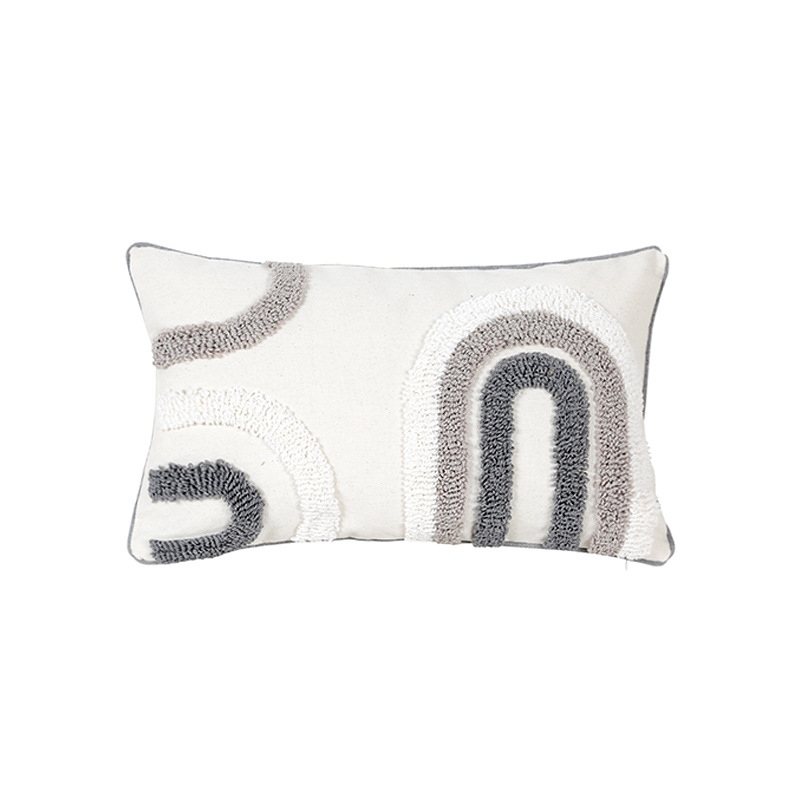 Rotimia Tufted simple geometric cotton and linen sofa cushions