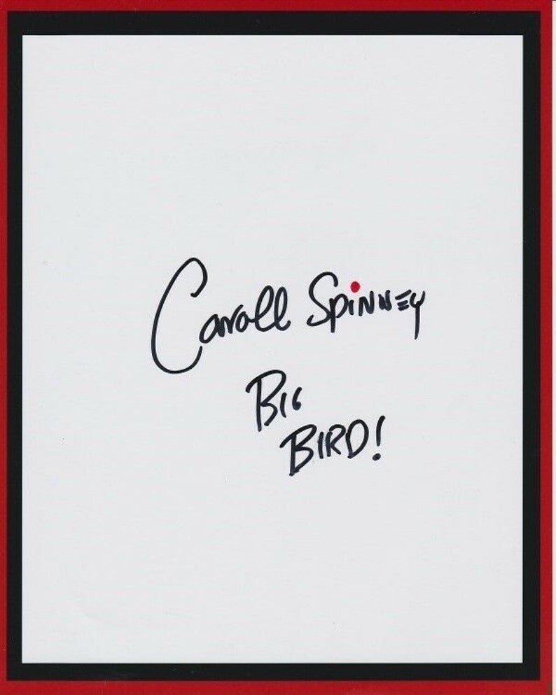 Caroll spinney signed autographed 8x10 sheet