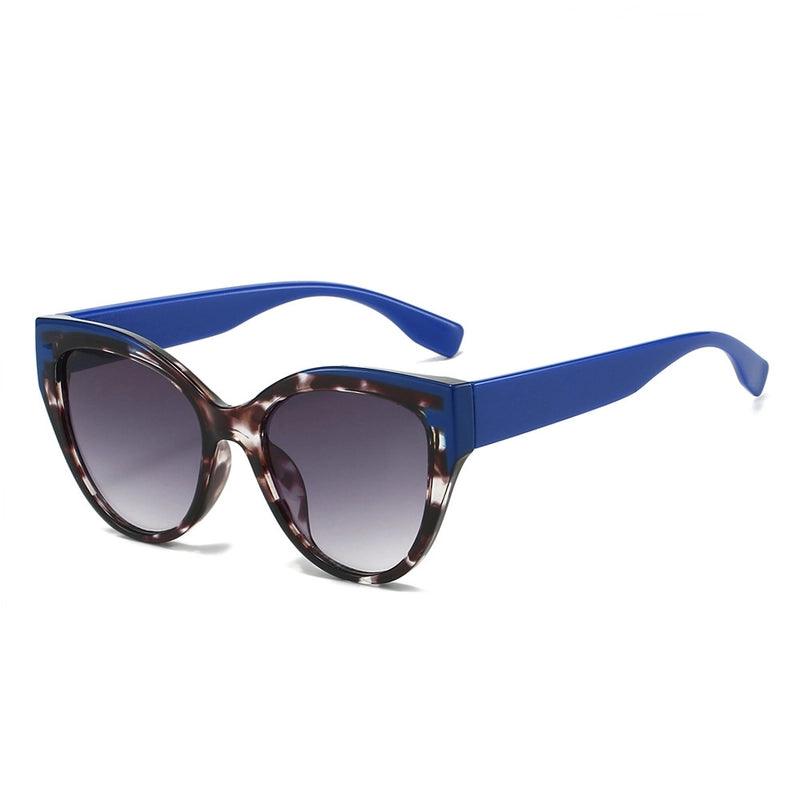 Casual Minimalist Color Block Solid Color Ac Cat Eye Full Frame Women’s Sunglasses