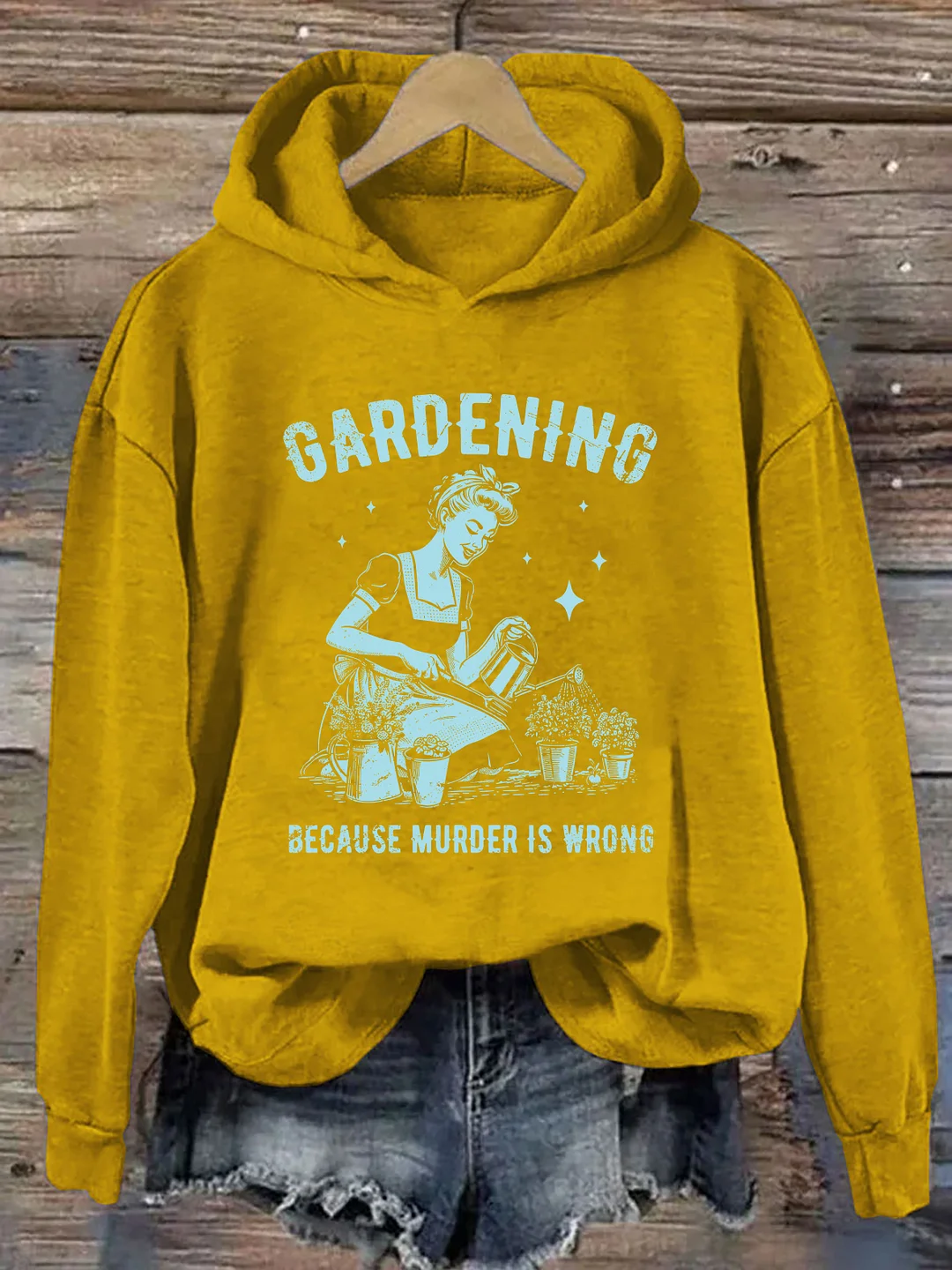 Gardening Because Murder Is Wrong Hoodie