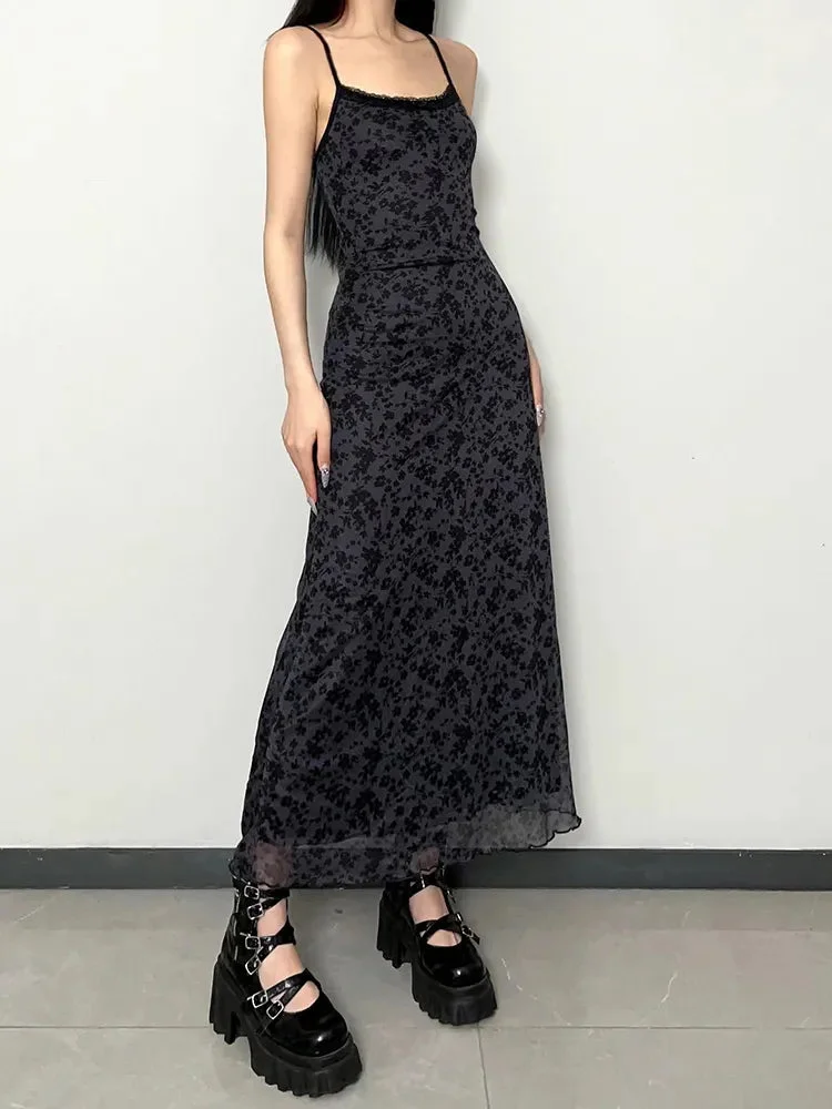Brownm Floral Printed Maxi Dress