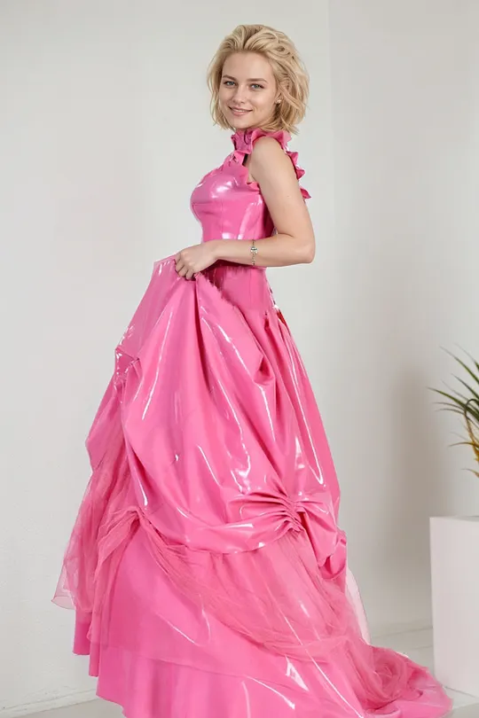 Pink Latex Dress: Playful, Bold & Glossy Fashion