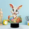 Easter Bunny Eggs DIY Diamonds Painting Table Lamp Diamond Art Light Ornament Kit