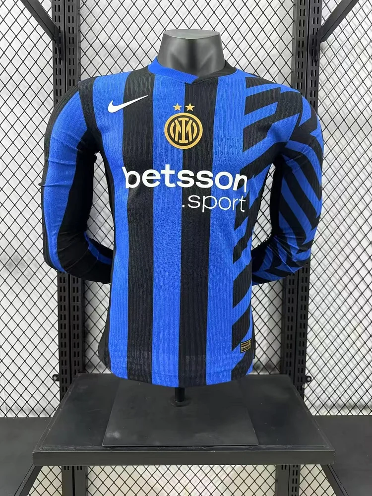2024-25 Inter Milan Home Long Sleeve Shirt - Player Version