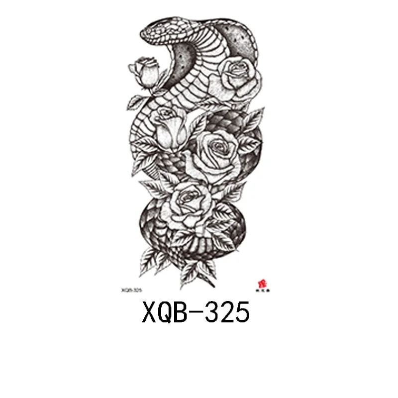 Small Full Arm Waterproof Tattoo Sticker Half Arm Arm Painted Flower Animal Arm Lasting European and American Tattoo Sticker