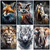(Multi-Style) Watercolor Animal-11CT Stamped Cross Stitch 40*53cm