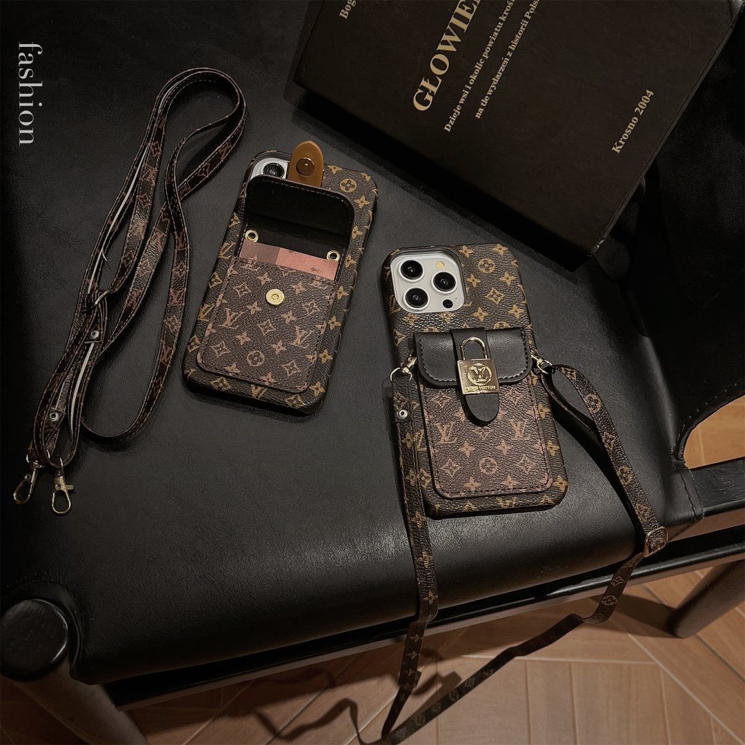 Louis Vuitton LV Lockme Tender Crossbody Card Holder Monogram Canvas Lock Button Apple iPhone Case ProCaseMall
