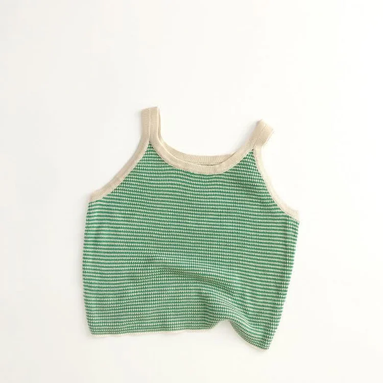Toddler Knitted Striped Tank Top