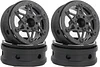 AMK 4pcs 1.9 Inch Carbon Fiber Wheels Rims Hub for 1/10 RC Crawler TRX4 TRX6 Axial SCX10 III TF2 Gmade R1 Element Enduro 1.9S DIY Car Wheel (4pcs D Wheel Rims)