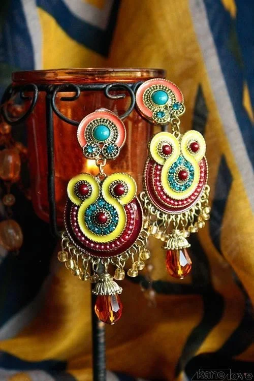 Rhinwstone Owl Earring