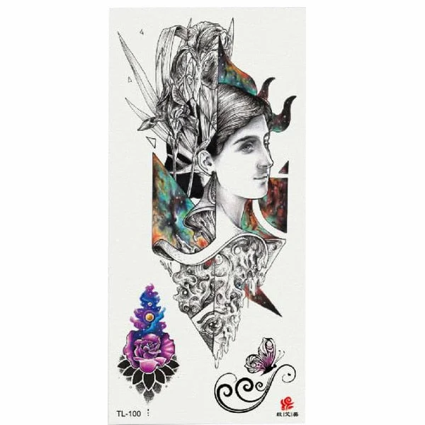 Temporary Tattoo Sticker Waterproof Fashion Women Men Japanese Geisha Warrior Samurai Fake Body Art Children Adult Hand Tattoo