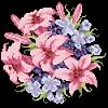 Lily Cluster - 9CT Full Beaded Cross Stitch Kit(28x28cm)