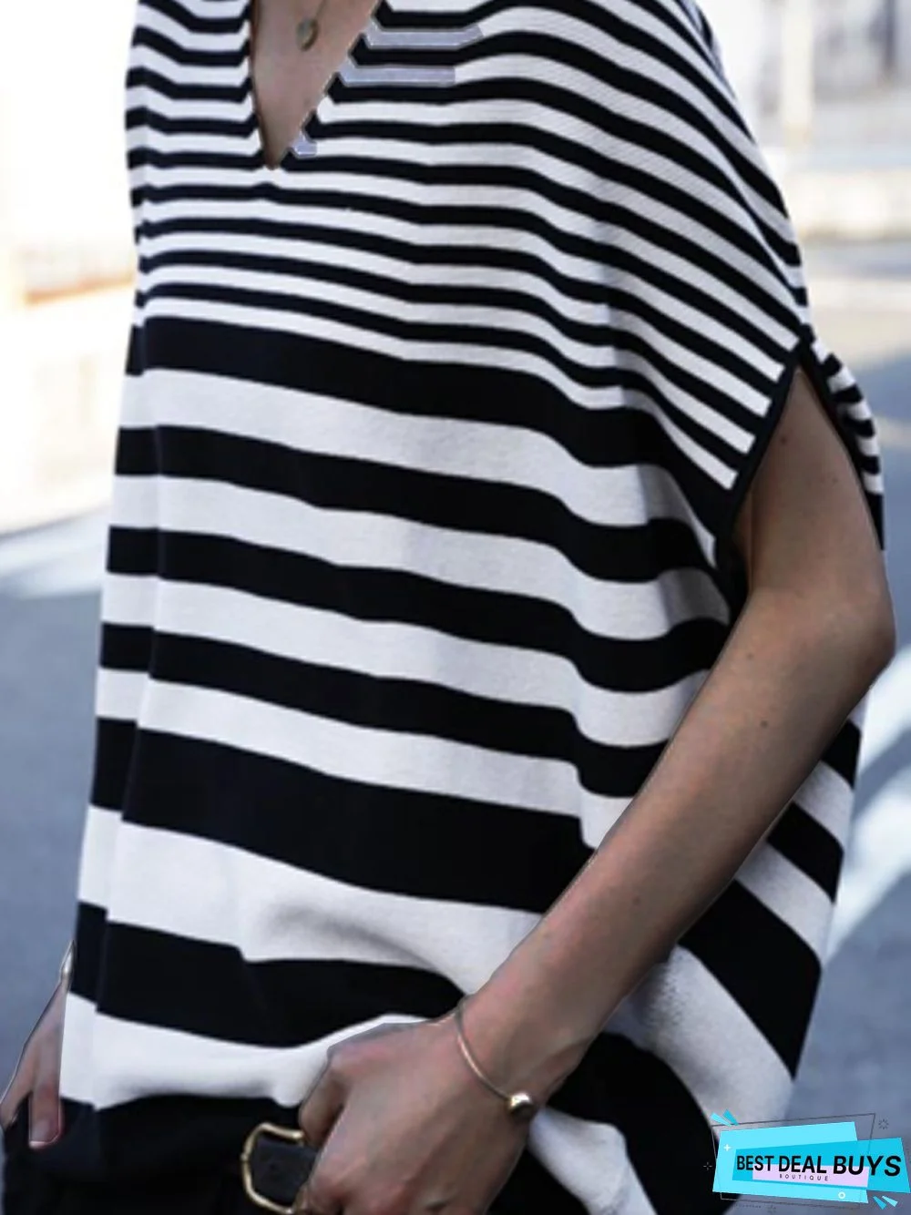 Vintage Stripes Short Sleeve Tops