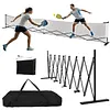 [US Local Warehouse] 22ft Telescopic Peak Ball Posts with Wheels Movable Net Posts Frame Pickleball Training Netting for Indoor & Outdoor Courts