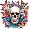 Diamond Painting-DIY Crystal Rhinestone Butterfly Skull（40*40CM)
