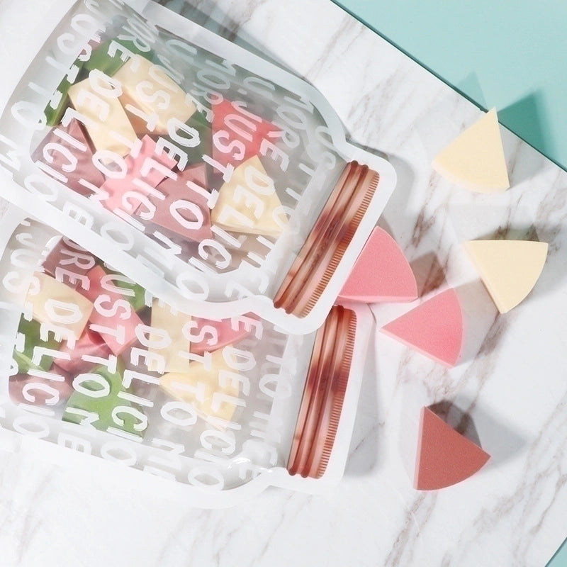 12 Pieces Of Makeup Powder Puff Triangle Type Self-supporting Packaging Dry And Wet Dual-use Makeup Tools