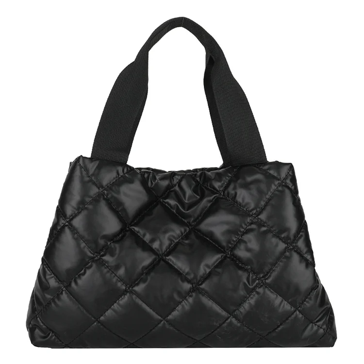 Women Casual Handbag Large Capacity Chic Pouch for Shopper Travel (Black)