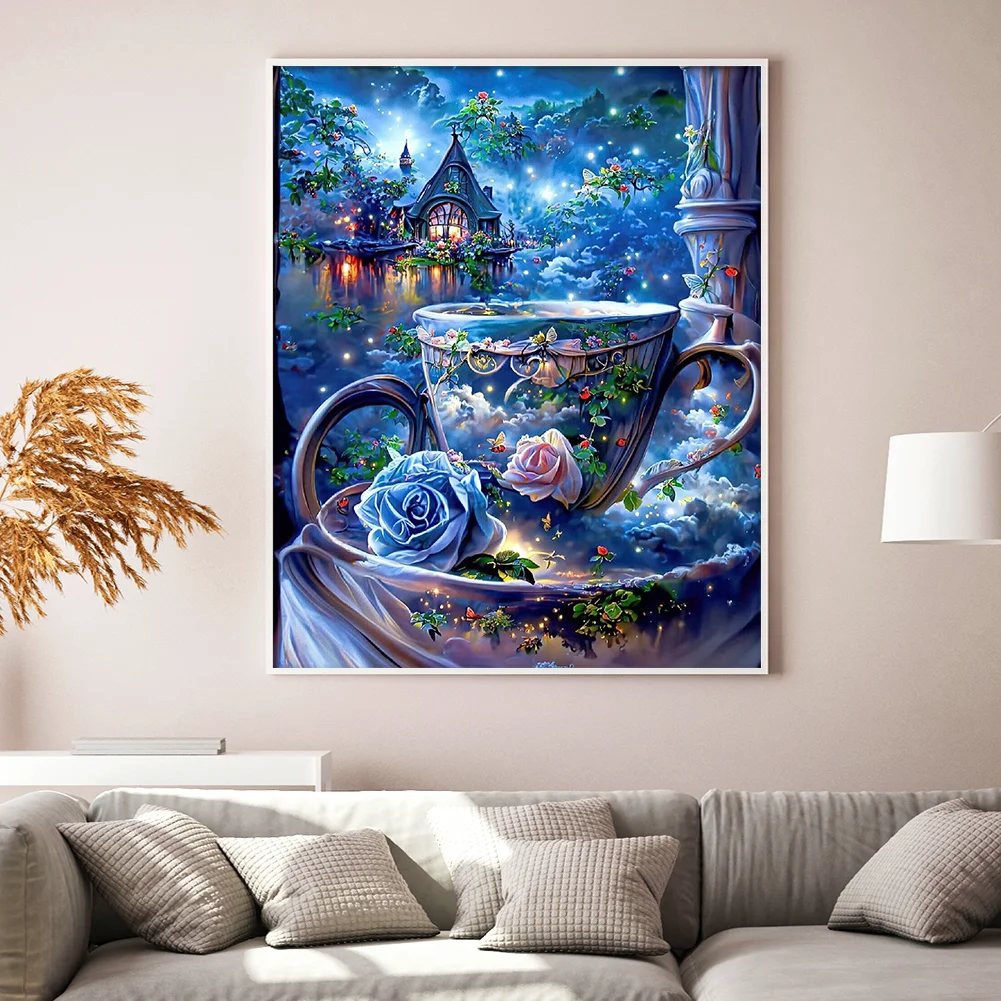 11CT Full Counted Cross Stitch - Flower(Canvas|40*50CM)