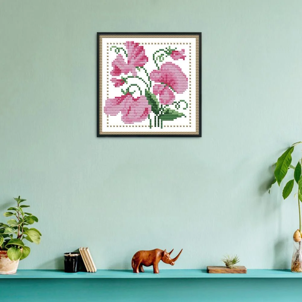 14ct Stamped Cross Stitch - Flower(17*17cm)