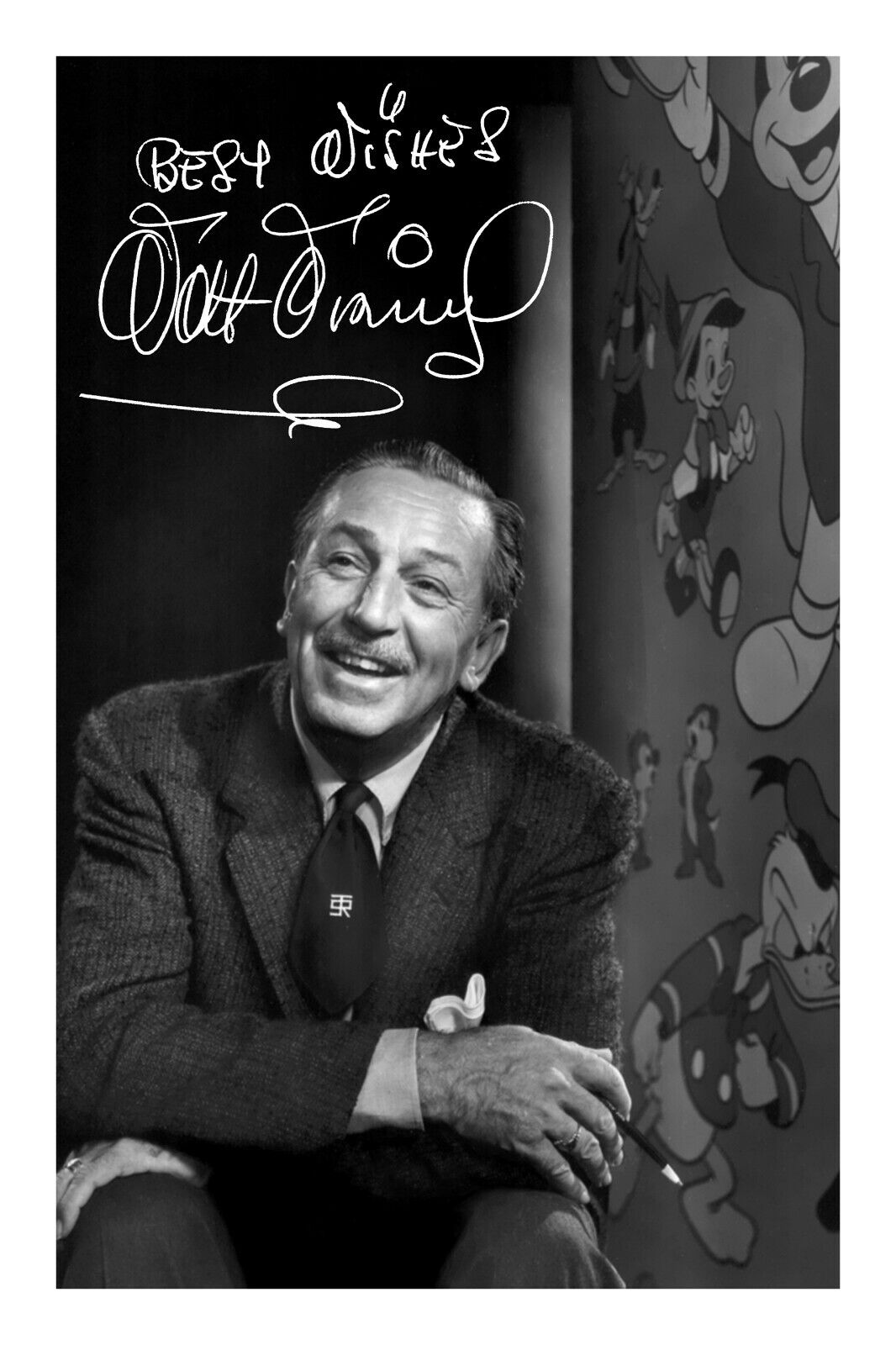 Walt Disney Signed A4 Photo Poster painting Print Autograph Walter