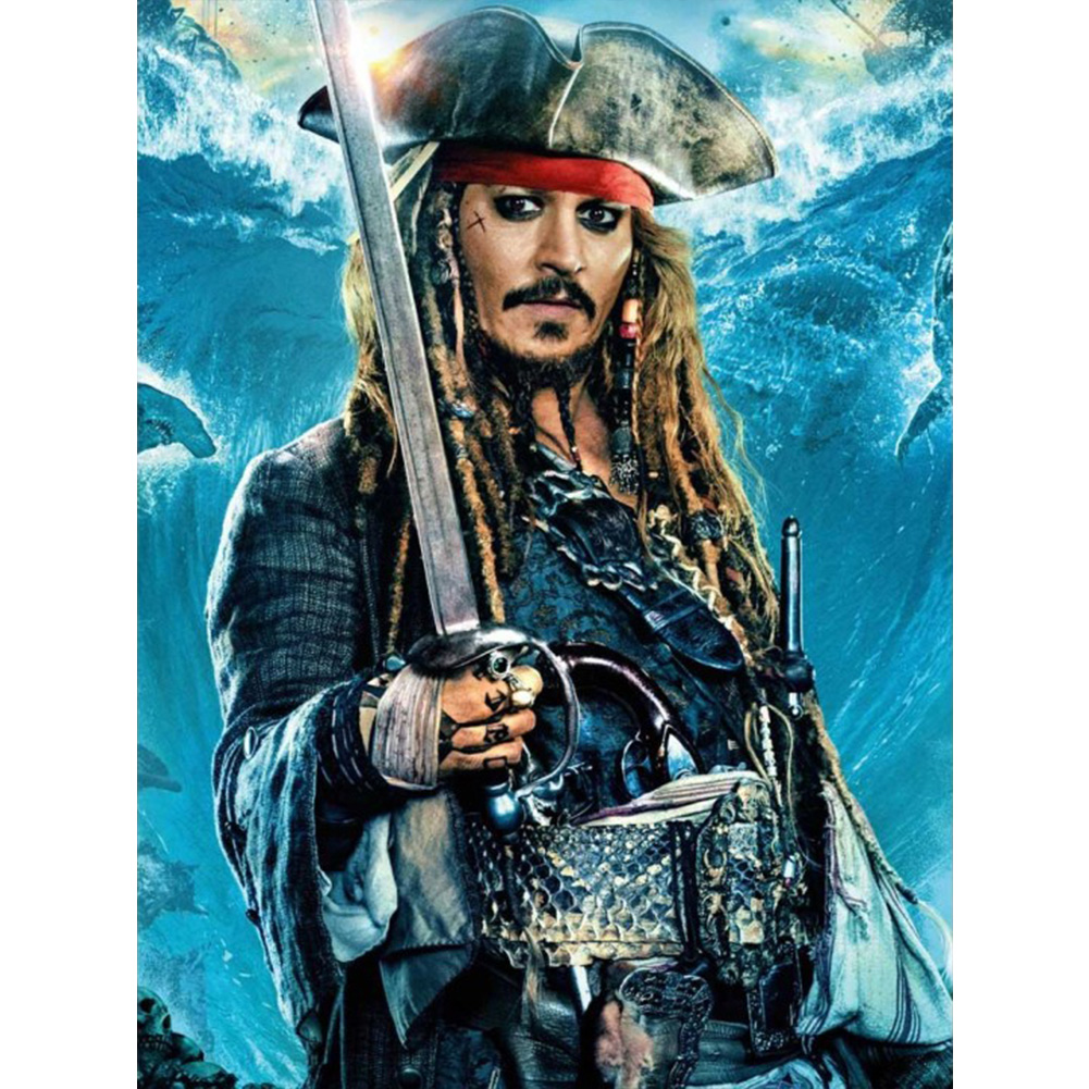 

(Multi-Size) Captain Pirate - Round/Square Drill Diamond Painting, Square diamond 50*60cm, 501 Original