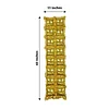 10 Pack | Metallic Gold Double Row Mylar Foil Balloon Backdrop, Square Diamond Design Balloon Wall - 43"x11"
