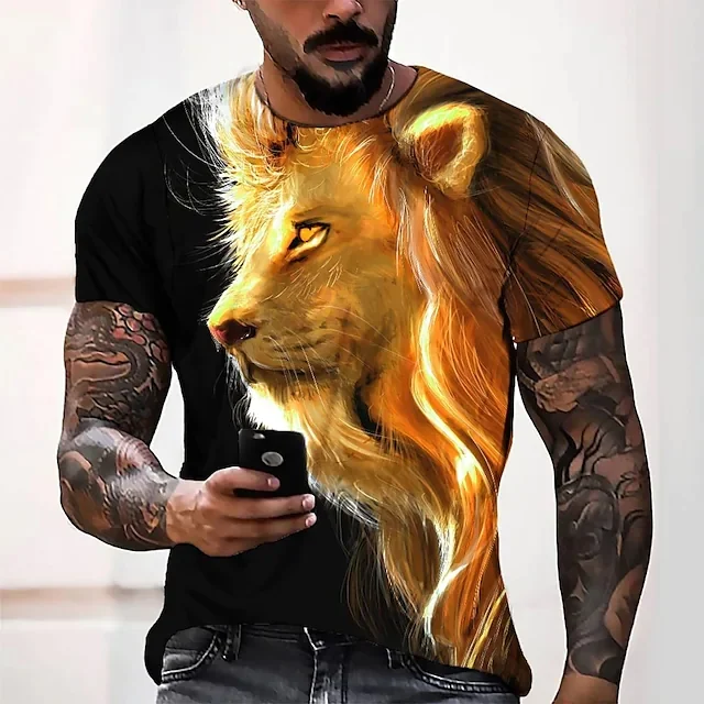 Men's Tee T shirt Tee 3D Print Graphic Round Neck Casual Daily 3D Print Short Sleeve Tops Fashion Designer Cool Comfortable