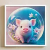 Crystal Ball Zodiac-Pig-11CT Stamped Cross Stitch 40*40cm/15.75*15.75in