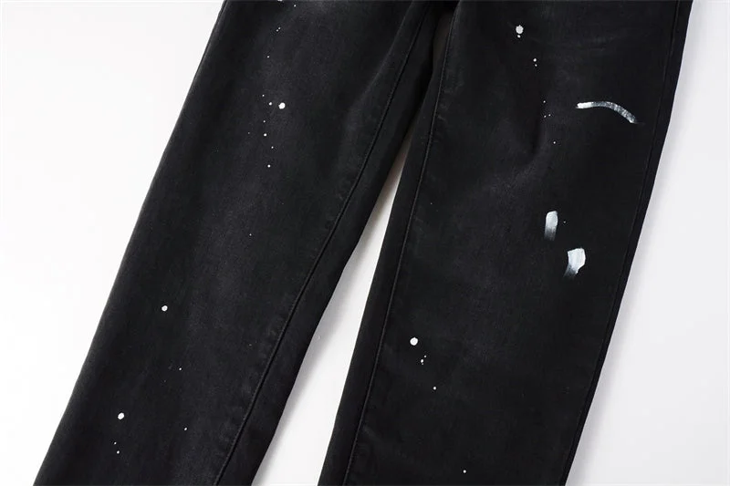 Purple Fashion Jeans 9098