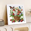 Butterfly Flower 5D DIY Partial Special Shaped Drill Diamond Painting With Frame Kit 17.2x17.2cm